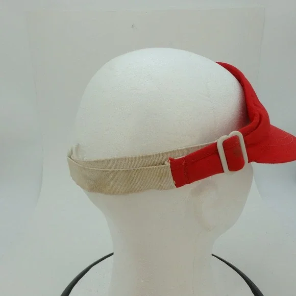 Rutgers Markam Motors Red Visor Hat Adjustable Strap Mens Vintage - Picture 7 of 12